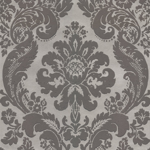 Damask Velvet Wallpaper | Wayfair